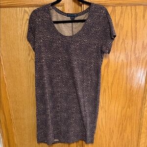 Chic Black and Brown Speckled Mini Dress